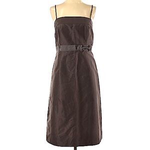 J. Crew Brown Silk Sleeveless Cocktail Dress Size 6